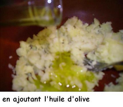 recette Purée à l’huile d’olive aux pignons et au parmesan