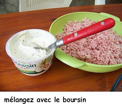 recette Courgettes farcies au jambon ,boursin et couscous parfumé