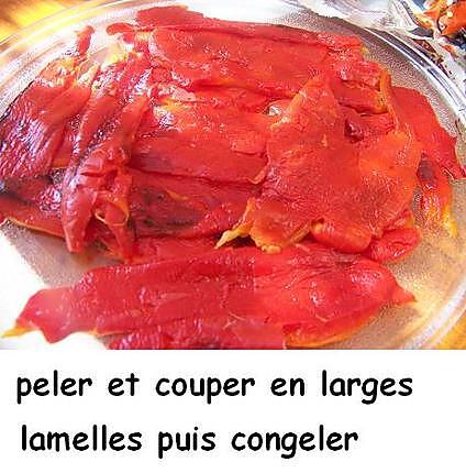 recette Poivrons rouges grillés à congeler