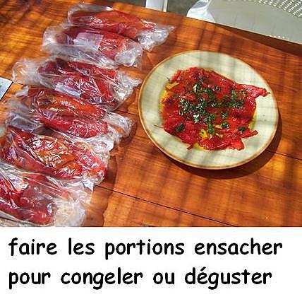 recette Poivrons rouges grillés à congeler