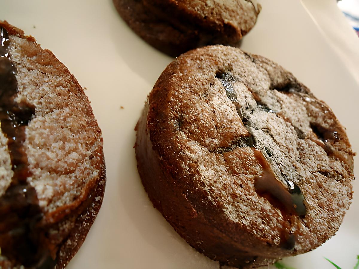 recette Mes petits gâteaux :coeur fondant chocolat et banane