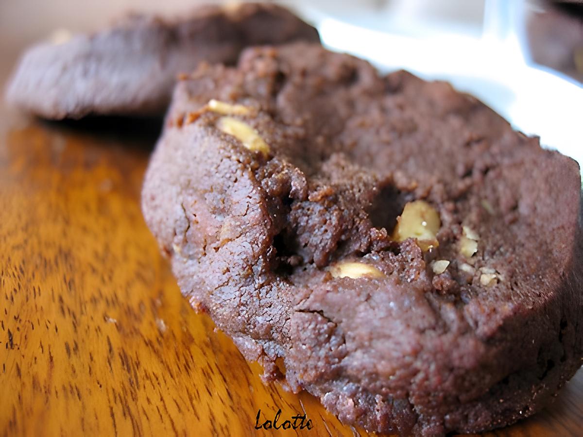 recette Cookies sablés double choc’ aux pignons
