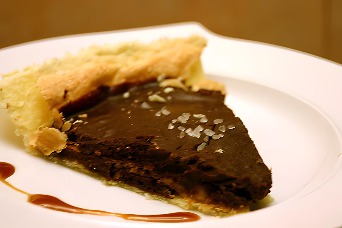 recette Tarte au chocolat et éclats d'amandes