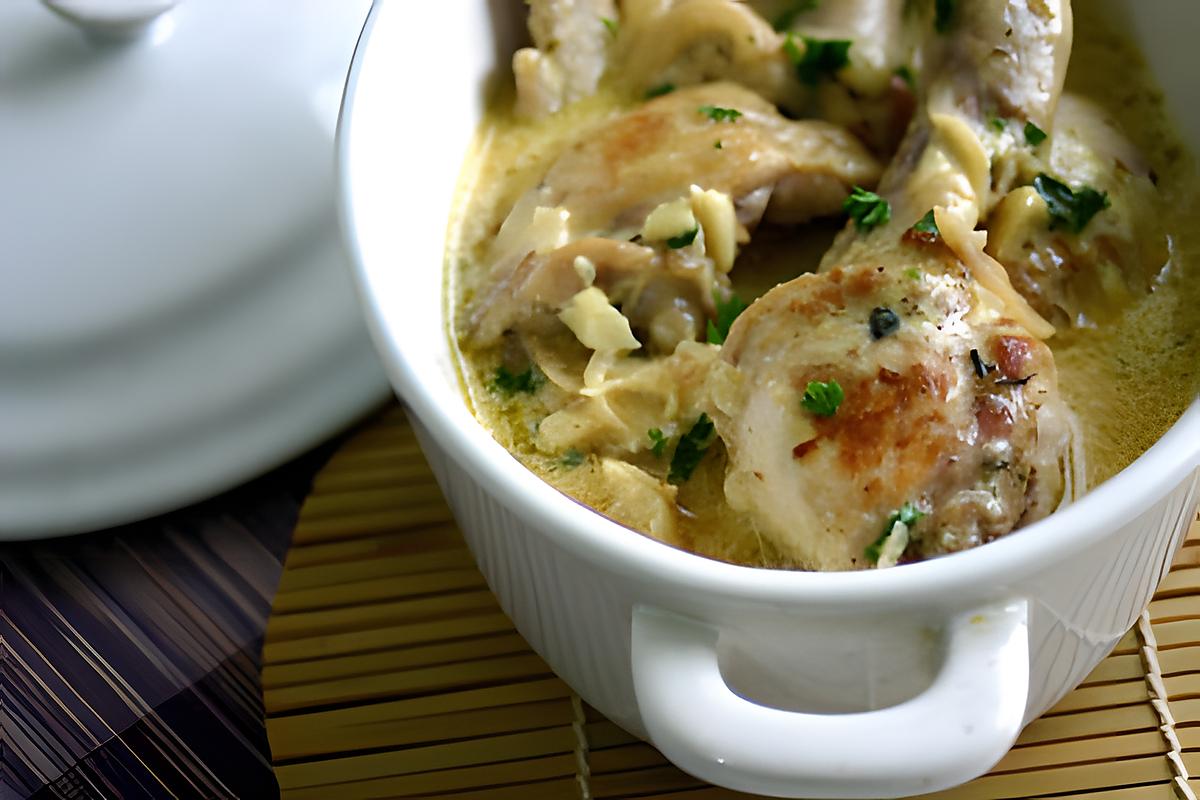 recette Poulet à la crème