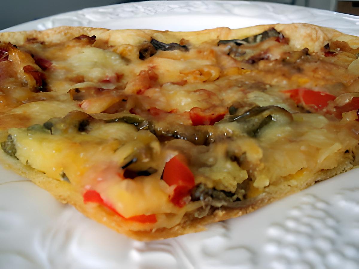 recette Tarte fine aux poivrons et aubergine