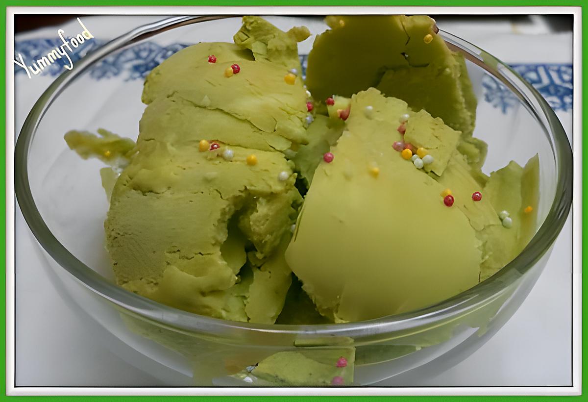 recette Crème glacée à la pistache (sans sorbetière)