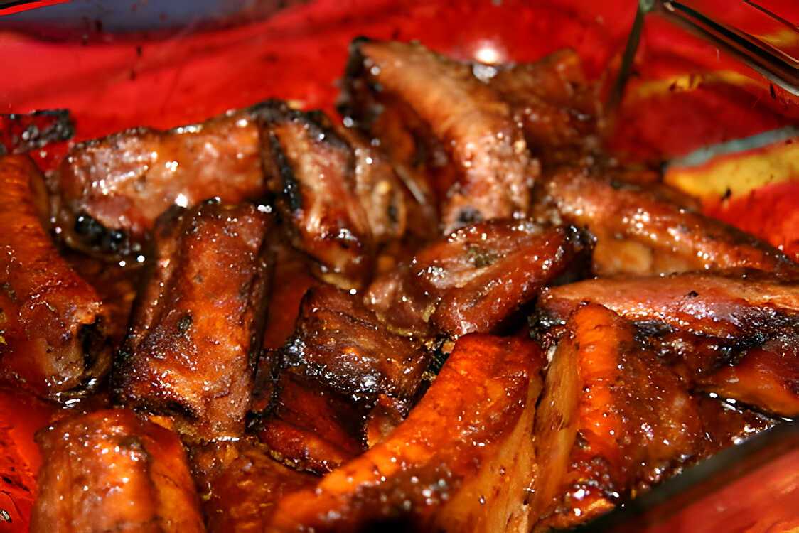 Travers de porc caramélisés