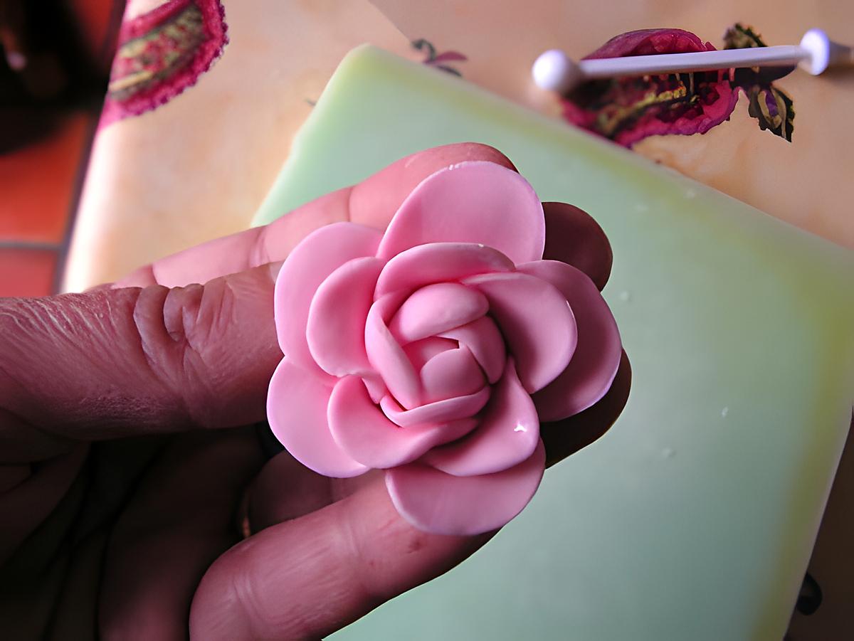 recette Rose et son bouton en pastillage