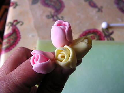 recette Rose et son bouton en pastillage