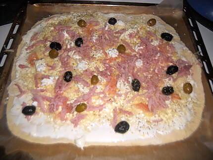 recette pizzas blanche