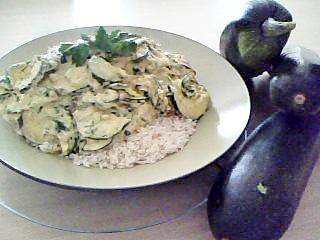 recette Courgettes du jardin à la créme fraiche et curry