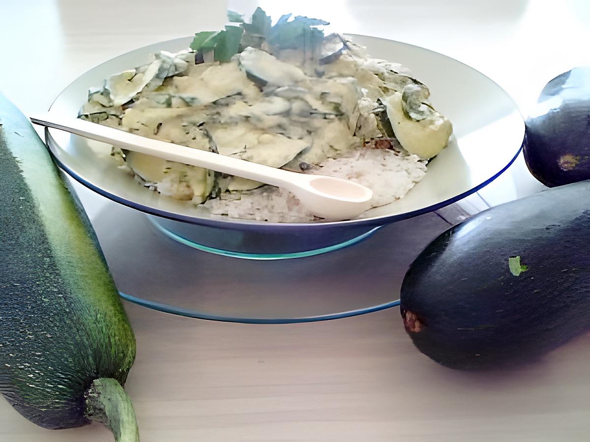 recette Courgettes du jardin à la créme fraiche et curry