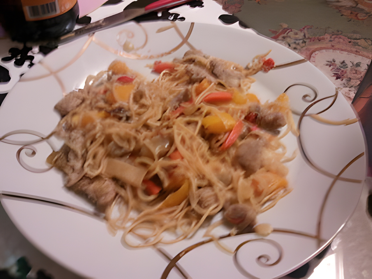 recette Wok de nouilles 2