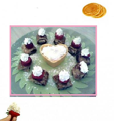 recette Maki gourmand banane nutella accompagné de fraises et chantilly