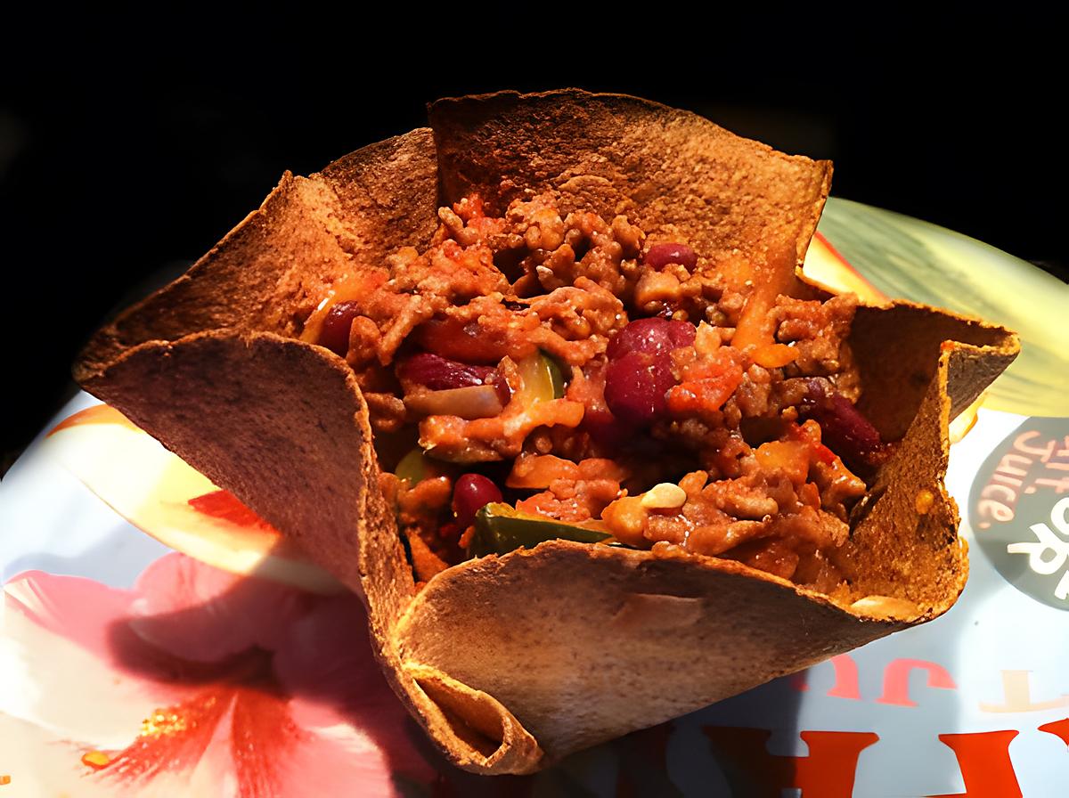 recette Chili Con Carne 0%MG en bol Tacos !