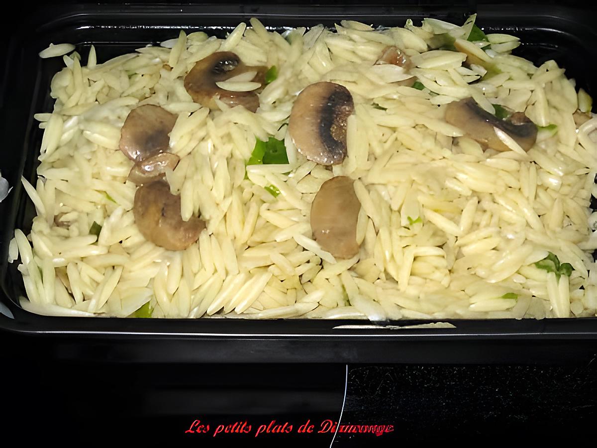 recette Orzo aux champignons