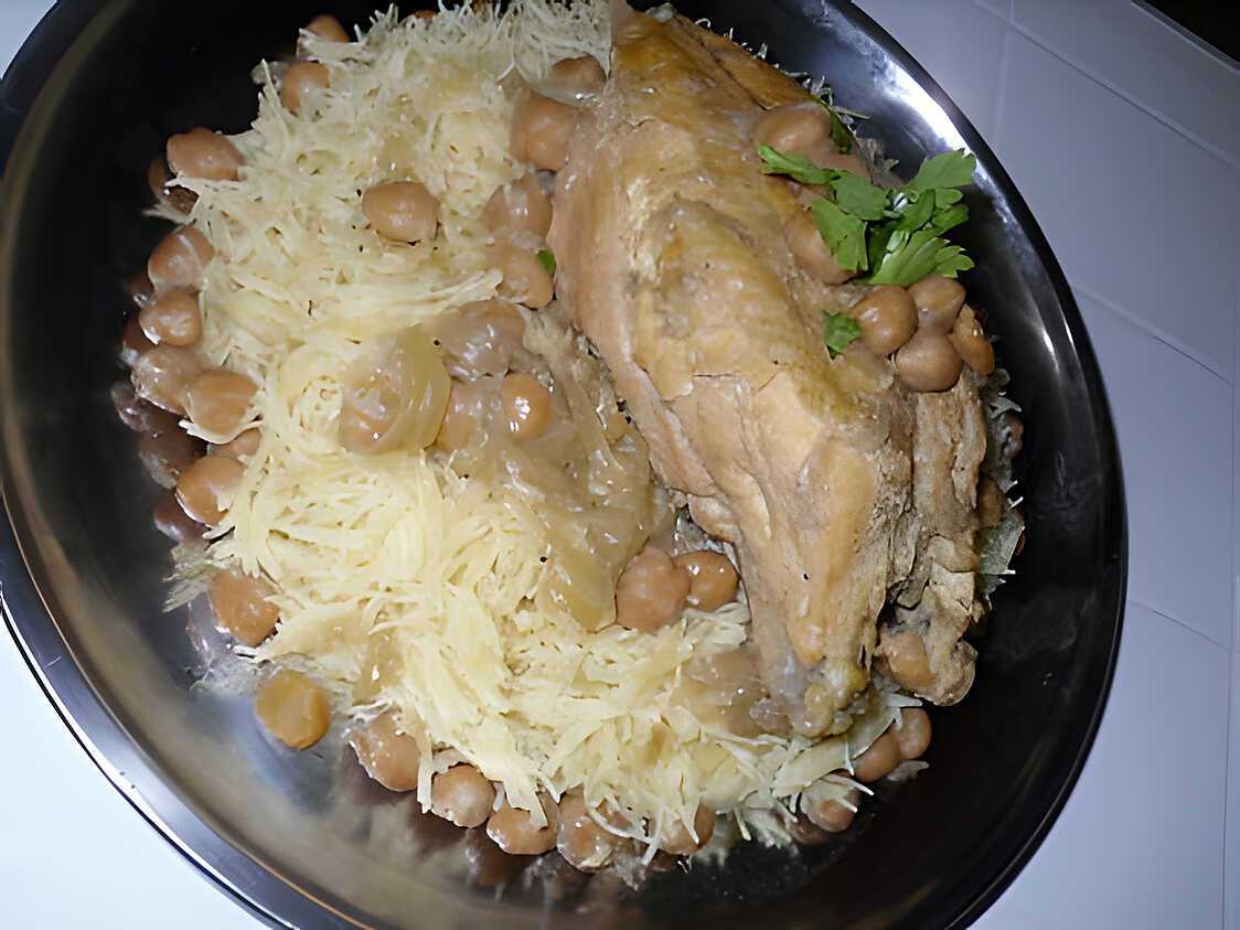 Rechta Recipe Recette de Rechta ou Douida, Poulet aux vermicelles