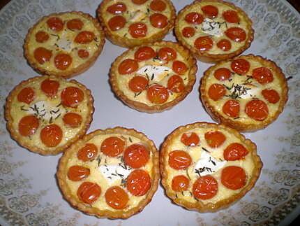 recette tartelettes tomate cerise,chévre frais