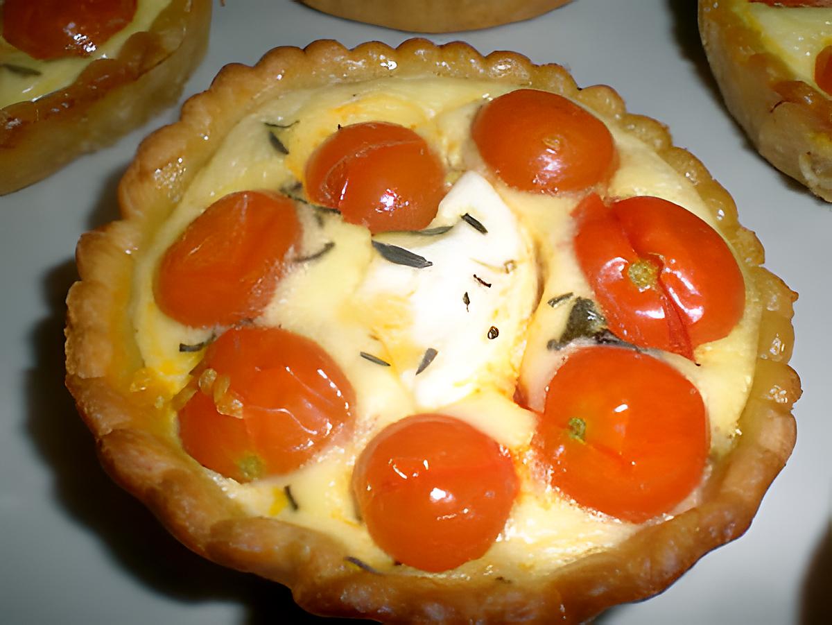 recette tartelettes tomate cerise,chévre frais