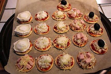 recette Les minis pizzas appéritives de Ludivine