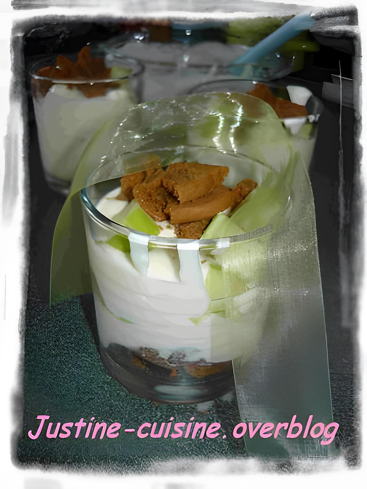 recette Verrine fraicheur speculoos et pommes