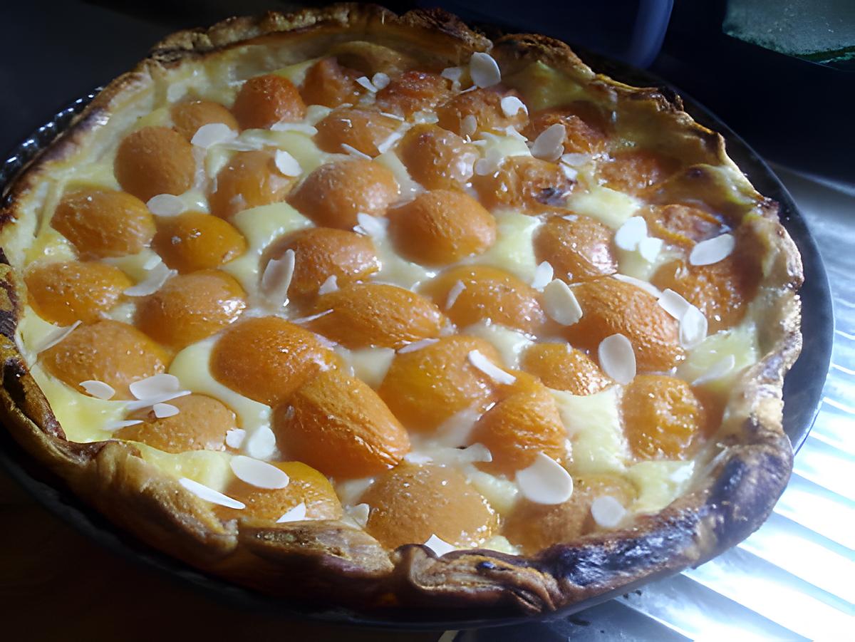 recette Tarte feuillettée  aux abricots de saison.