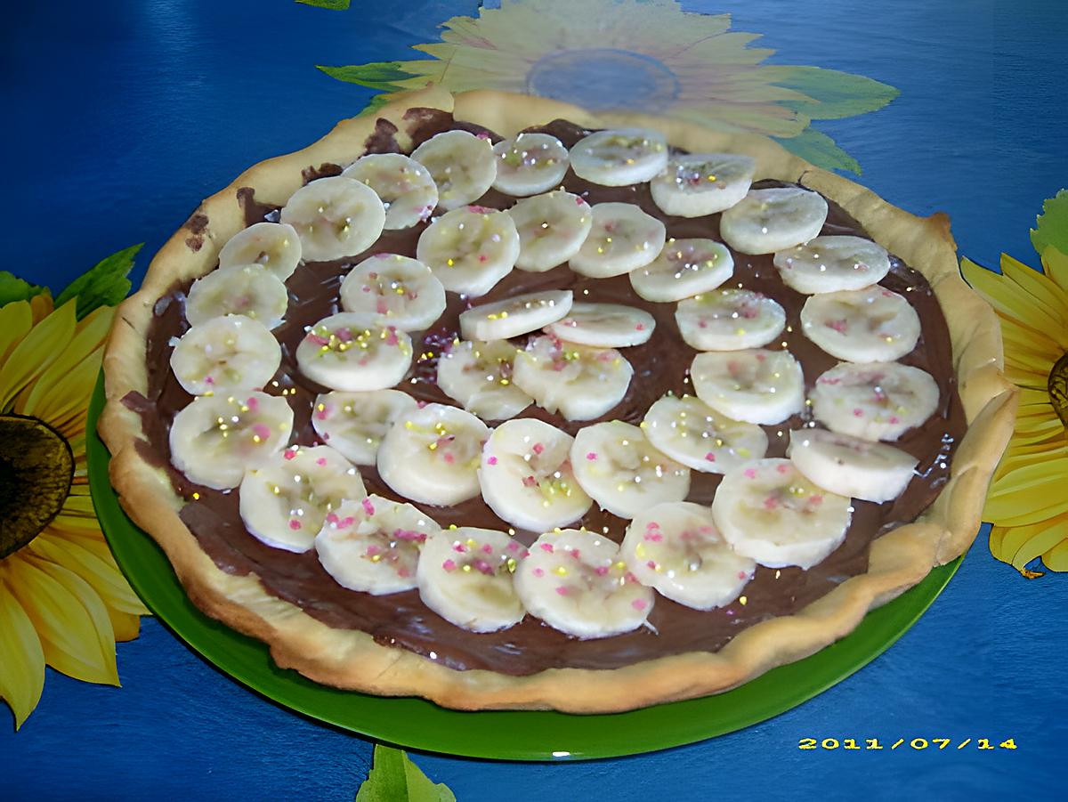 recette pizza sucrée Nutella/banane