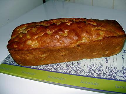 recette CAKE A LA RHUBARBE-PECHE-BRUGNON