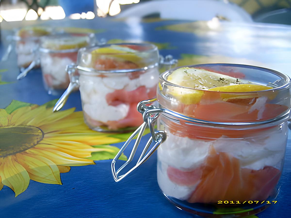 recette verrine de saumon fumé à la ricotta