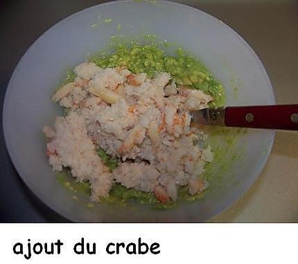 recette Galettes de crabe en tartare