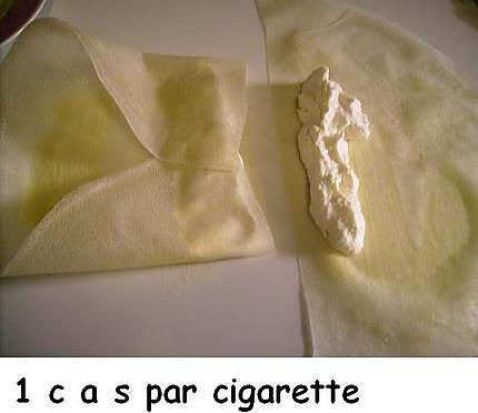 recette Cigarettes à la ricotta au citron et au miel