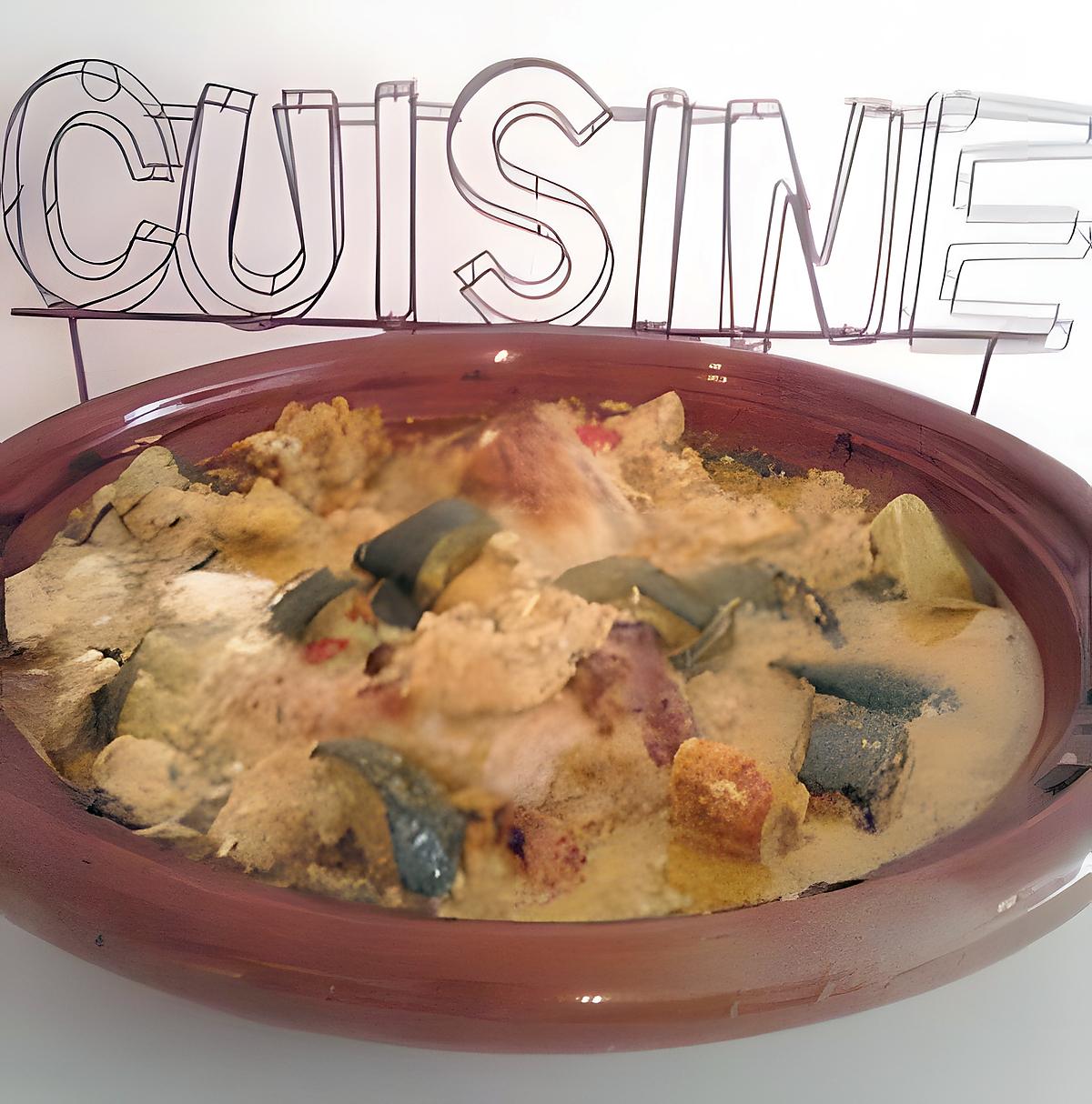 recette Tajine de poulet et courgettes