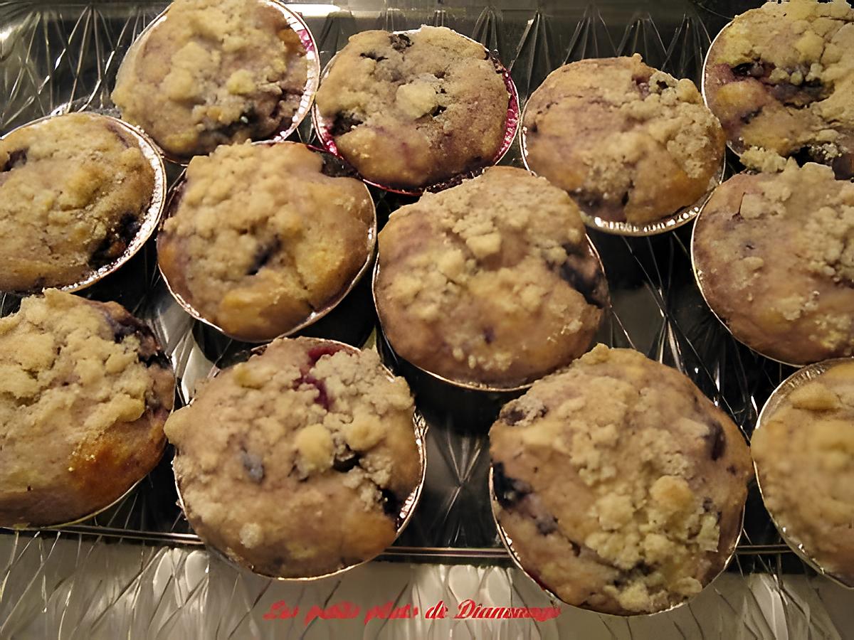 recette Muffins streusel aux bleuets