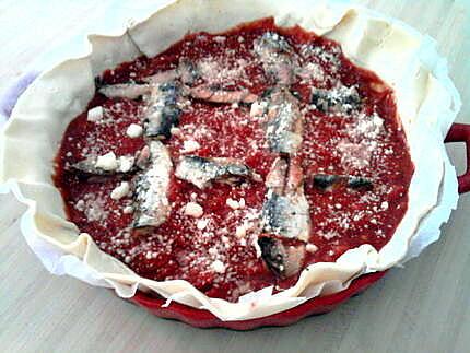 recette Tarte à la tomates et sardines