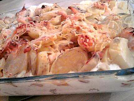 recette Lasagne de pomme de terre aux 2 saumons
