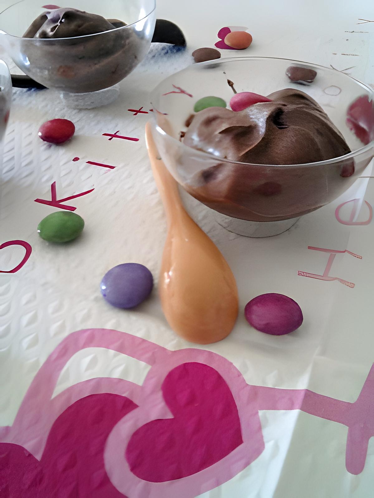 recette Mousse au chocolat en poudre et smarties