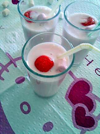 recette Mini milk shake au bonbons
