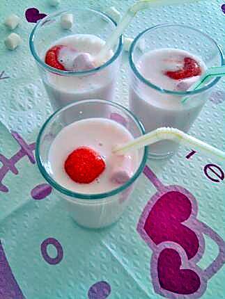 recette Mini milk shake au bonbons
