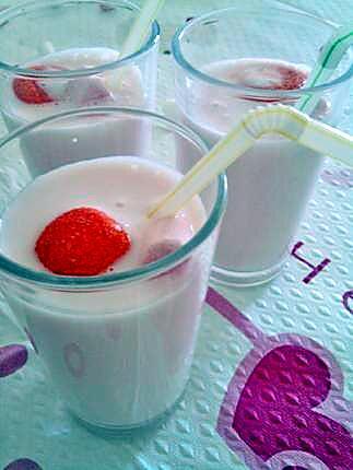 recette Mini milk shake au bonbons