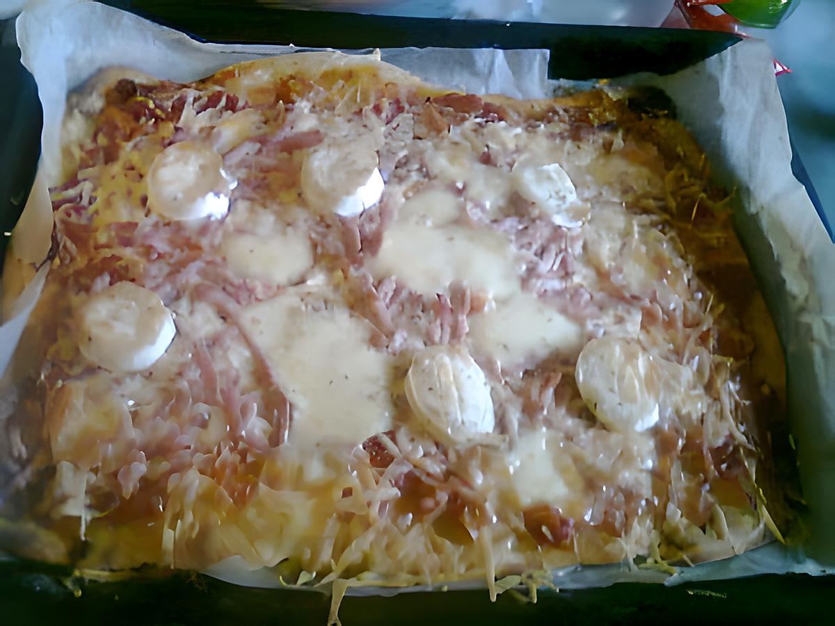 recette Pizza jambon fromage chevre