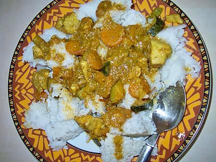 recette Mijoté de veau au curry et ces petits lègumes