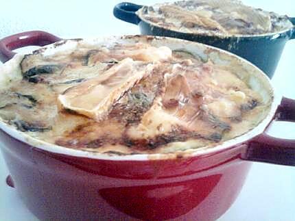 recette Cocottes de courgettes tartiflette