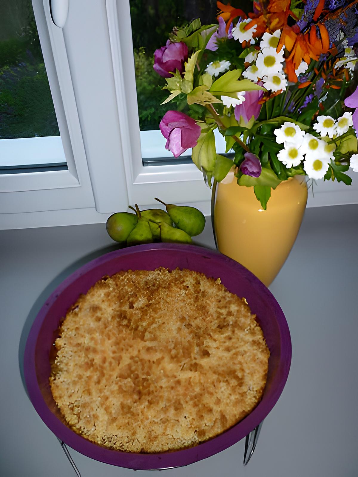 recette Crumble aux poires caramélisées