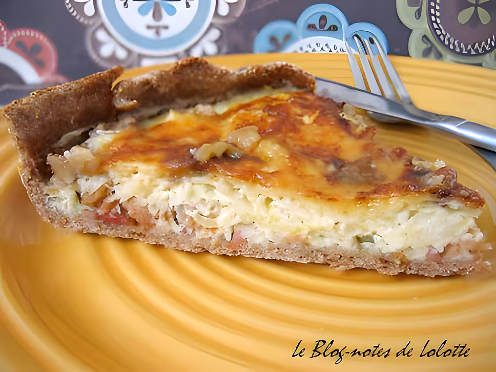 recette Quiche à la choucroute, au cumin et aux noix