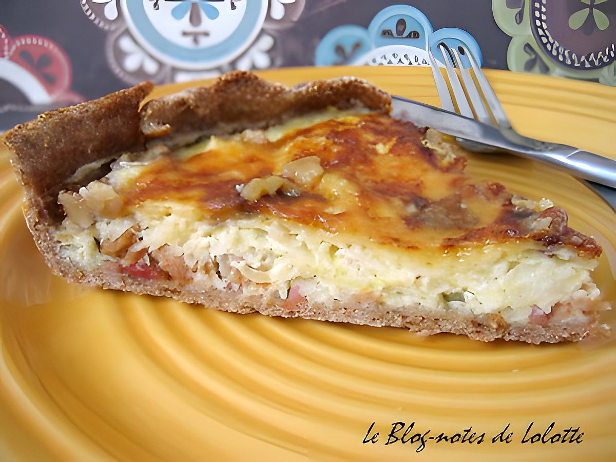 recette Quiche à la choucroute, au cumin et aux noix