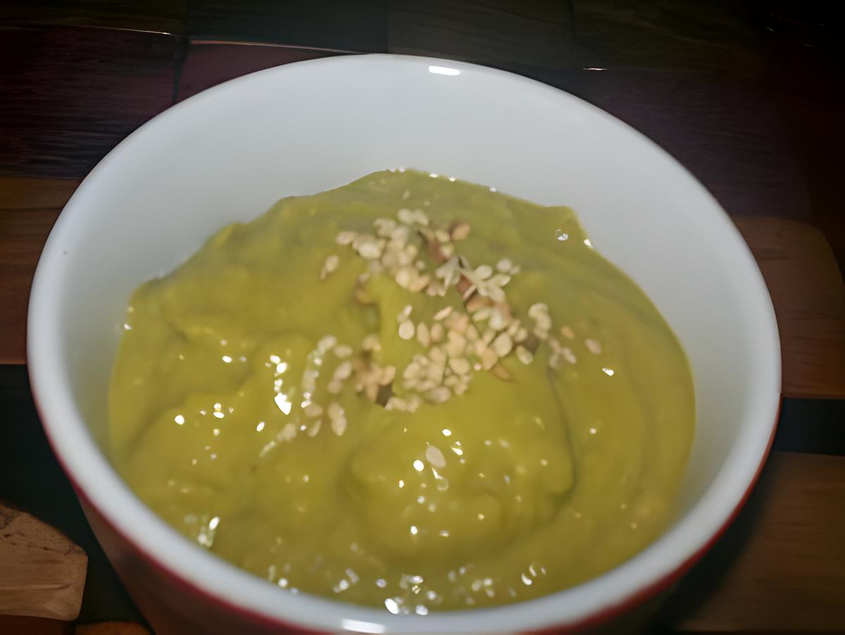 recette soupe glacée ptits pois coco au sésame