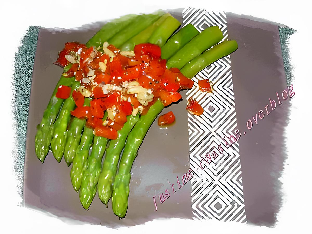 recette Salade d'asperges aux poivrons