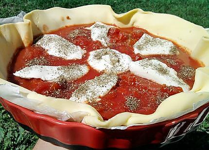 recette Tarte à la tomates et mozarella aux herbes de provence