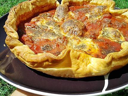 recette Tarte à la tomates et mozarella aux herbes de provence