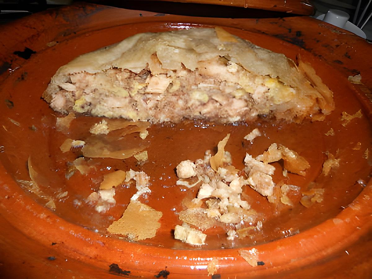 recette Pastilla de poulet cuit au tajine